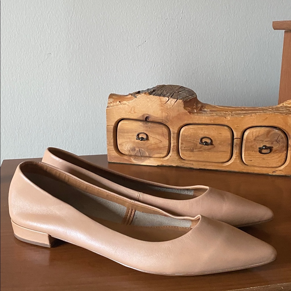 Marina Leather Pointy-Toe Flats - Picture 2 of 8
